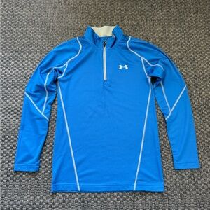 Under Armour Bright Blue Quarter-Zip Pullover men’s S fitted